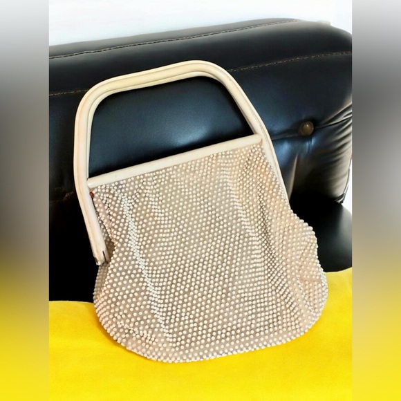 Vintage Rare 1960s Beaded Candy Dot Bag Reversible - Picture 10 of 15